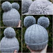 Double Pom Pom Hats: double pompom hat- bobble hat- made to order- winter- cold- snow- adults- children- 8 POUNDS- 10 POUNDS- any colours-