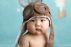 Baby Boy Toddler Aviator Hat UP movie prop pilot hat bomber hat in brown, Children’s Photography Prop