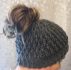 Messy bun hat pattern, crochet pattern, endless Textured Messy Bun hat pattern, ponytail hat pattern, messy hat, messy bun hat, ponytail hat