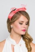 Mini Coral Fascinator – Flitter-by Mesh Coral Fascinator Headband