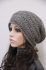 Hand Knit hat woman hat winter hat Charcoal Wool Hat dark grey hat