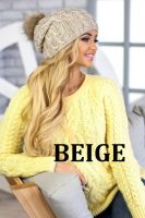 Gray Slouchy beanie Fur pom pom hat Beanie Chunky Knit Hat With Fleece Women Winter Hat Christmas Gift  Knit Hat Fur Pompom beanie hat