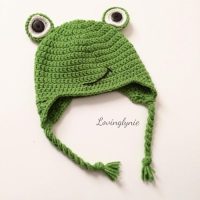 Crochet frog beanie / frog hat / frog / baby photo prop / crochet beanie
