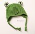 Crochet frog beanie / frog hat / frog / baby photo prop / crochet beanie