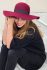 70’s Luxe Burgundy floppy hat in 100% wool felt