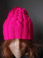 Cable Knit Slouchy Beanie Hat Acrylic Neon Pink Hand Made
Seller details