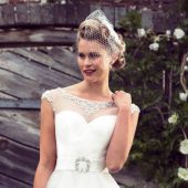 Simple Light Ivory Birdcage Veil | Short Birdcage Veil | 50’s Style Face Veil