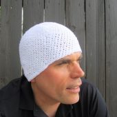 men’s kundalini yoga cap, pure white cotton crochet beanie
Seller details