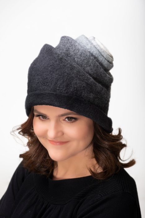 Felted wool hat from merino wool designer cap, warm winter accessory for woman, Great gift idea